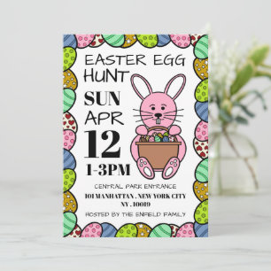 Rosa Osterhase, Ostereierjagd Ankündigung