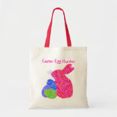 Rosa Osterhase Z und Ei-Taschen-Tasche Tragetasche (Vorne)