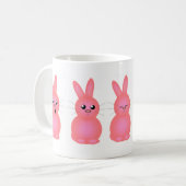 Rosa Osterhasen Kaffeetasse (Vorderseite Links)