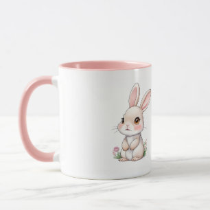 Rosa Osterhasen Tasse