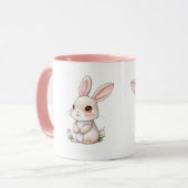 Rosa Osterhasen Tasse (Vorderseite Links)