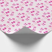 Rosa Ostern 2. Geburtstag Geschenkpapier (Ecke)