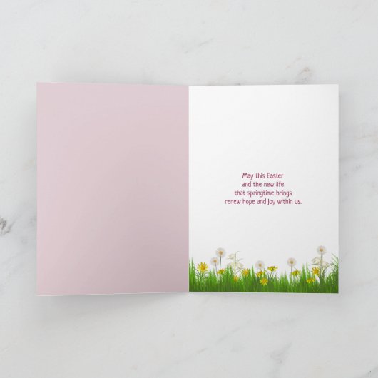 Rosa Ostersonne Karte (Innenseite)