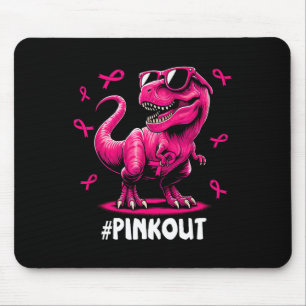 Rosa Out Brustkrebs Dinosaurier Ribbon Boy Girl Ki Mousepad