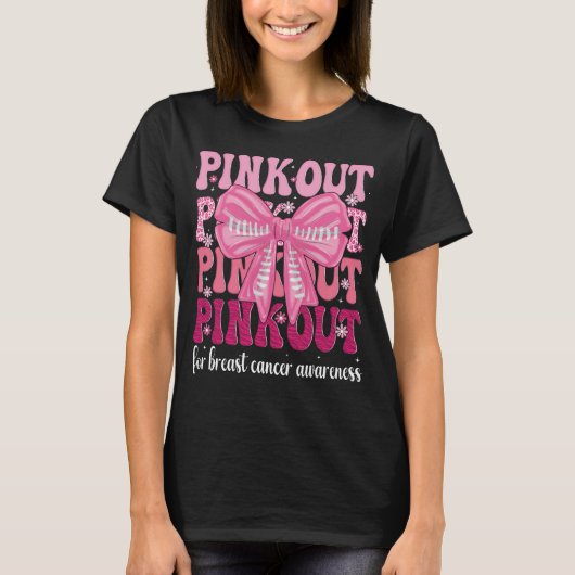 Rosa Out for Brustkrebs Awareness Montag Frauen T-Shirt (Vorderseite)