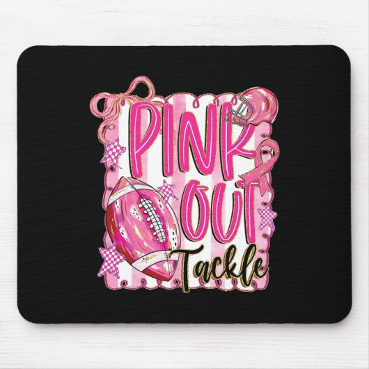 Rosa-out-Kampf Brustkrebs-Bewusstsein Band-Foo Mousepad (Vorne)