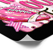 Rosa-out-Kampf Brustkrebs-Bewusstsein Band-Foo Poster (Ecke)