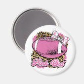 Rosa Out mit Rugby (Softball) Ball Magnet (Vorderseite/Rückseite)