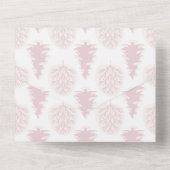 Rosa Outdoor Nature Trees Winter All In One Einladung (Rückseite)