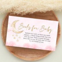 Rosa Over the Moon Baby Shower Bücher für Baby