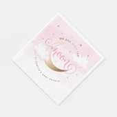 Rosa Over the Moon Papier Servietten (Ecke)