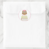 Rosa Owl Abschluss Umschlag Aufkleber (Tasche)