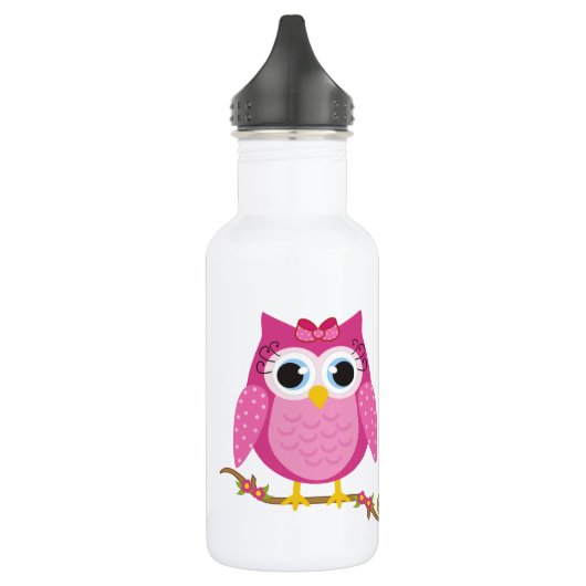 Rosa Owl Design Trinkflasche (Links)