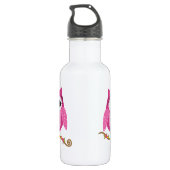 Rosa Owl Design Trinkflasche (Rückseite)