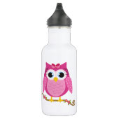 Rosa Owl Design Trinkflasche (Rechts)