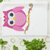 Rosa Owl Designgeschenke Geschirrtuch (Gefaltet)
