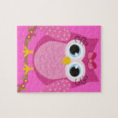 Rosa Owl Designgeschenke Puzzle (Horizontal)