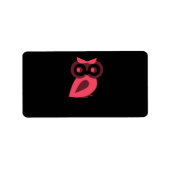 Rosa Owl Labels Adressaufkleber (Vorne)