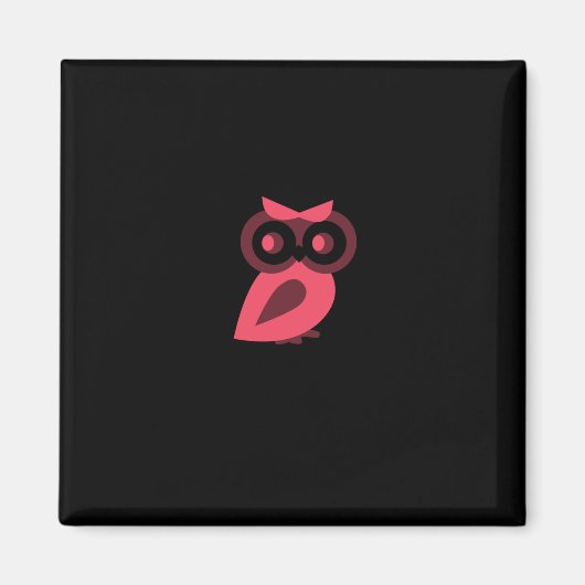 Rosa Owl Magnet (Vorne)