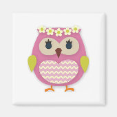 Rosa Owl Magnet (Vorne)