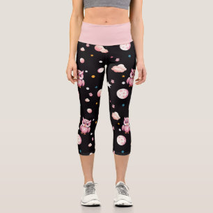 Rosa Owl Moonlight Muster Capri Leggings