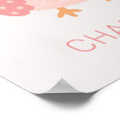 "Rosa Owl", niedlich, kundenspezifisch Poster (Ecke)