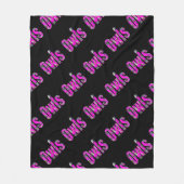 Rosa Owls Logo, Fleecedecke (Vorderseite)