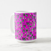 rosa Owls Muster, Kaffeetasse (Vorderseite Links)