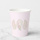 Rosa Oyster Party Cups Pappbecher (Vorderseite)