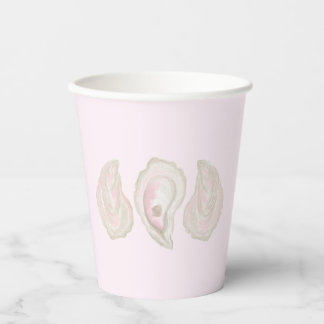 Rosa Oyster Party Cups Pappbecher