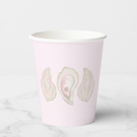 Rosa Oyster Party Cups Pappbecher (Vorderseite)