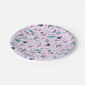 Rosa Ozean Pappteller (Schrägansicht)