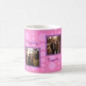 Rosa Paar-Fotodesign mit individuellem Text Kaffee Kaffeetasse (Mittel)
