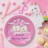 Rosa paart Baby-Duschen-Party-Papier-Teller Pappteller (Party)