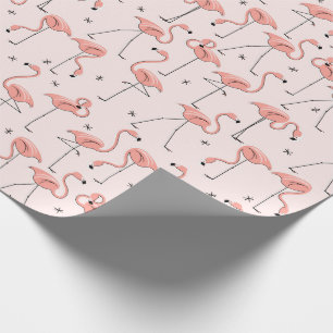 Rosa Packpapier der Flamingos