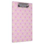 rosa Pad Print Bone Pattern Klemmbrett (Rechts)