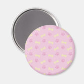 rosa Pad Print Bone Pattern Magnet (Vorderseite/Rückseite)