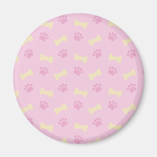 rosa Pad Print Bone Pattern Magnet (Vorne)