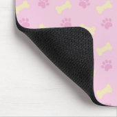 rosa Pad Print Bone Pattern Mousepad (Ecke)