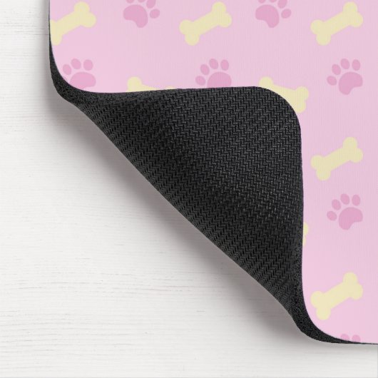 rosa Pad Print Bone Pattern Mousepad (Ecke)