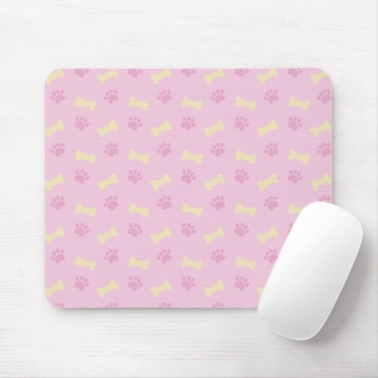 rosa Pad Print Bone Pattern Mousepad (Mit Mouse)