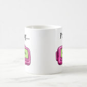 Rosa Pager Personalisierter Name Lustiges Geschenk Kaffeetasse (Mittel)