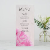 Rosa Paillenansicht Flat Menu Menükarte (Stehend Vorderseite)