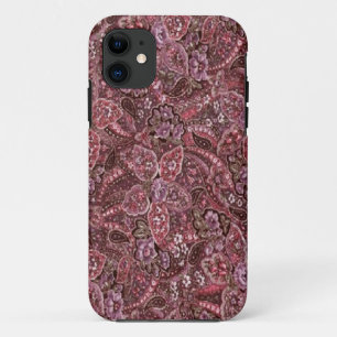 Rosa Paisley-Druck iPhone 5 Abdeckung iPhone 11 Hülle