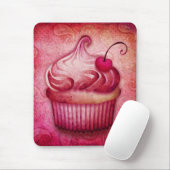 rosa Paisley-kleiner Kuchen Mousepad (Mit Mouse)