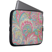 Rosa Paisley Laptopschutzhülle (Vorne Rechts)