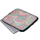 Rosa Paisley Laptopschutzhülle (Vorne Knopf)