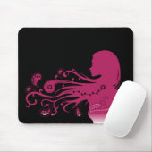 rosa Paisley Mousepad (Mit Mouse)