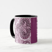 Rosa Paisley Tasse (Vorderseite Links)