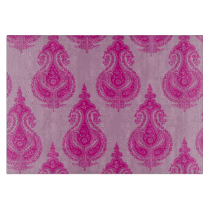 Rosa Paisleymuster Schneidebrett